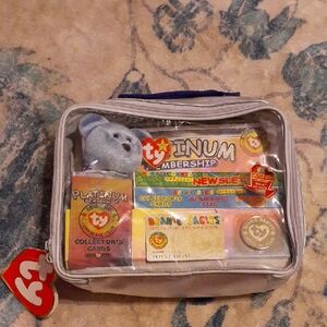 Ty Platinum Membership Set with Blue Bear